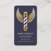 Luxury Barber Pole Haircut Professional Barbershop 名刺 (正面)