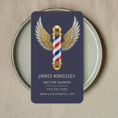 Luxury Barber Pole Haircut Professional Barbershop 名刺
