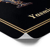 Luxury Baroque Letter Y Monogram Poster  ポスター (角)