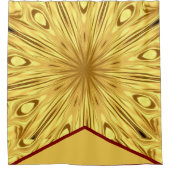 Luxury Bath Sanctuary: Gilded Zenith Opulent Swirl シャワーカーテン (正面)