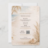 Luxury Beach Wedding Invitation Template 招待状 (裏面)