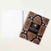 Luxury Beauty Salon Brand Brown Snake Skin  プランナー手帳 (ディスプレー)