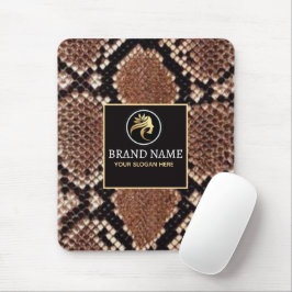 Luxury Beauty Salon Brand Brown Snake Skin マウスパッド