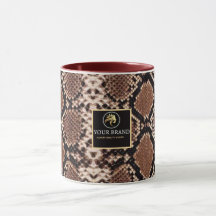 Luxury Beauty Salon Brand Brown Snake Skin 