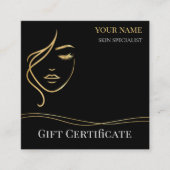 Luxury Beauty Skin Care Gift Certificate Card ロイヤリティカード (正面)