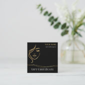 Luxury Beauty Skin Care Gift Certificate Card ロイヤリティカード (スタンド正面)
