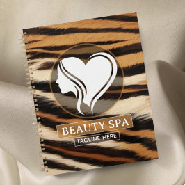 Luxury Beauty Spa Logo Elegant Tiger Print Salon プランナー手帳