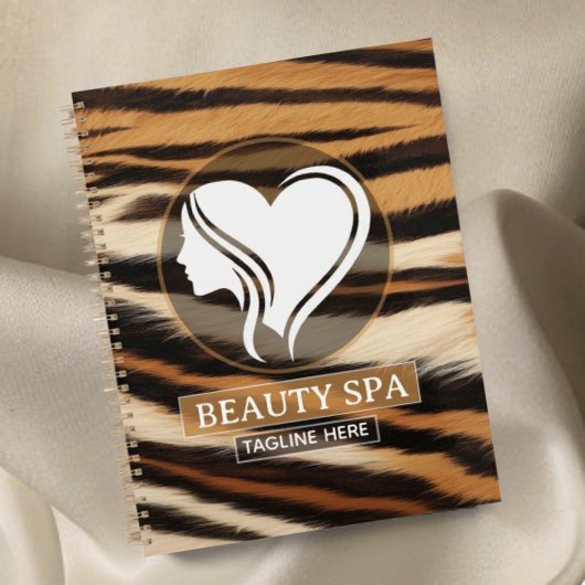 Luxury Beauty Spa Logo Elegant Tiger Print Salon プランナー手帳