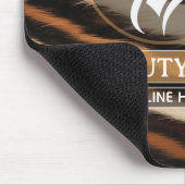 Luxury Beauty Spa Logo Elegant Tiger Print Salon マウスパッド (コーナー)