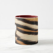 Luxury Beauty Spa Logo Elegant Tiger Print Salon マグカップ (中央)