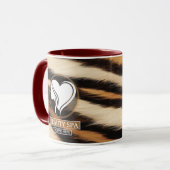 Luxury Beauty Spa Logo Elegant Tiger Print Salon マグカップ (正面左)