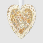 Luxury, , Beigi Gold ,Love Heart , Valentine's Day オーナメント (正面)