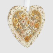 Luxury, , Beigi Gold ,Love Heart , Valentine's Day オーナメント (正面)