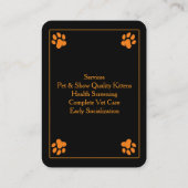 Luxury Bengal Cat Breeder Business Card – Custom 名刺 (裏面)