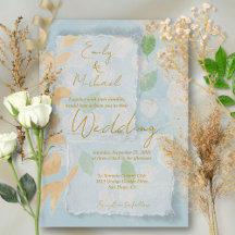 Luxury Bespoke Watercolor Art Elegant Wedding  