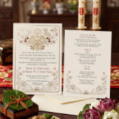 Luxury Bilingual Vietnamese English Wedding 招待状