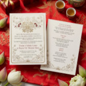 Luxury Bilingual Vietnamese English Wedding 招待状