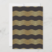 Luxury Black and Gold Art Deco Elegant Gatsby 招待状 (裏面)