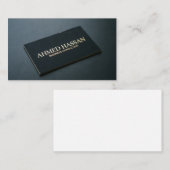 Luxury Black and Gold Business Card - Executive Pr 名刺 (正面/裏面)