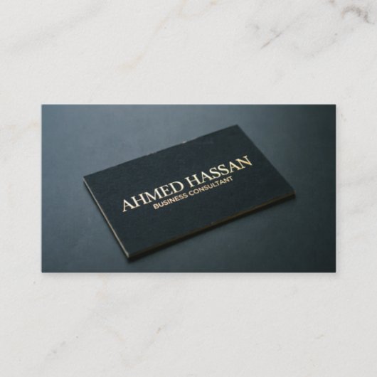 Luxury Black and Gold Business Card - Executive Pr 名刺 (正面)