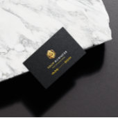 Luxury Black and Gold Elegant with Logo 名刺