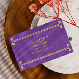 Luxury Black and Gold Floral Elegant 名刺