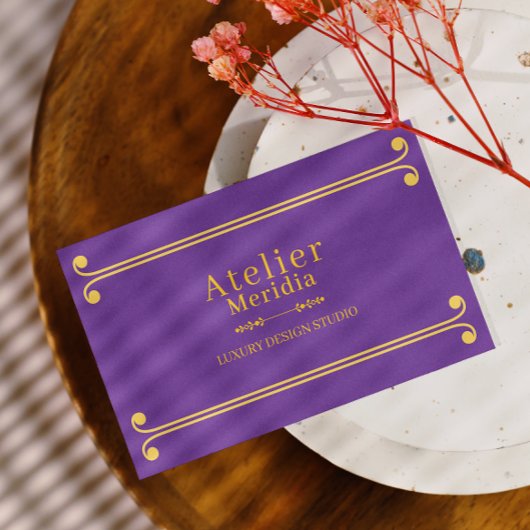 Luxury Black and Gold Floral Elegant 名刺