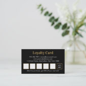Luxury black and gold makeup artist Loyalty Card ロイヤリティカード (スタンド正面)