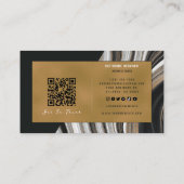 Luxury Black and Gold Marble Business Coach Card 名刺 (裏面)