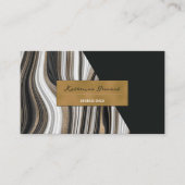Luxury Black and Gold Marble Business Coach Card 名刺 (正面)