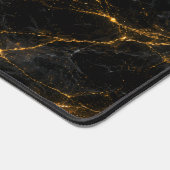 Luxury Black and Gold Marble Mouse Pad デスクマット (コーナー)