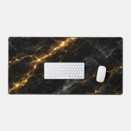 Luxury Black and Gold Marble Mouse Pad デスクマット