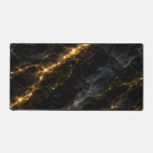 Luxury Black and Gold Marble Mouse Pad デスクマット (正面)