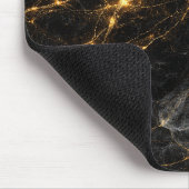 Luxury Black and Gold Marble Mouse Pad マウスパッド (コーナー)