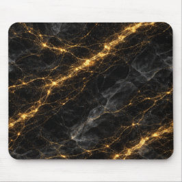 Luxury Black and Gold Marble Mouse Pad マウスパッド