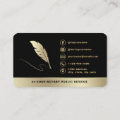 Luxury Black and Gold Notary Public 名刺 (裏面)