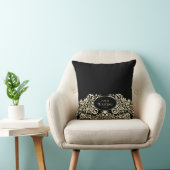 Luxury Black and Gold Personalized クッション (椅子)