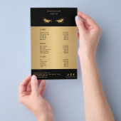 Luxury Black and Gold Salon Price List チラシ (ハンドル)