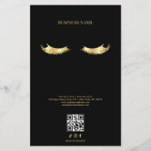 Luxury Black and Gold Salon Price List チラシ (裏面)