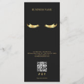 Luxury Black and Gold Salon Price List メニュー (裏面)
