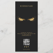 Luxury Black and Gold Salon Price List メニュー (裏面)