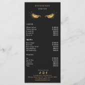 Luxury Black and Gold Salon Price List メニュー (正面)