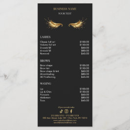 Luxury Black and Gold Salon Price List メニュー