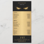 Luxury Black and Gold Salon Price List メニュー (正面)