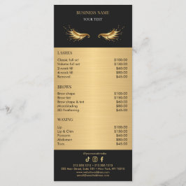 Luxury Black and Gold Salon Price List メニュー