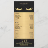 Luxury Black and Gold Salon Price List メニュー (正面)
