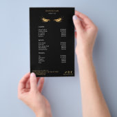 Luxury Black and Gold Salon Price List Menu チラシ (ハンドル)