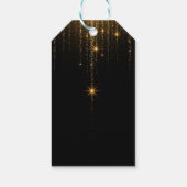 Luxury Black and Gold Shimmering Lights Elegant Ke ギフトタグ (裏面)