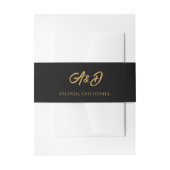 Luxury Black and Gold Wedding 招待状ベリーバンド (正面例)