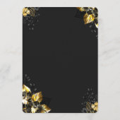 Luxury Black and Gold Wedding Invitation 招待状 (裏面)